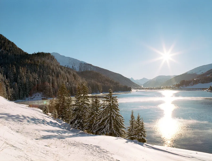 Davosersee im Winter